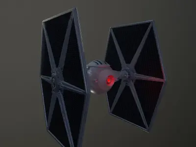 Tie Fighter   Low-poly 3D model