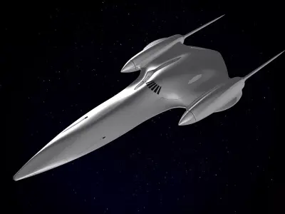 Naboo Queens Royal starship J-type 327 Scale 1 to 10 3D model