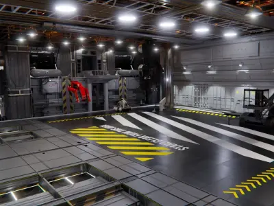 SCIFI HANGAR 3D model