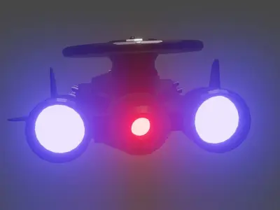 Spaceship for Battle 3D 3D model