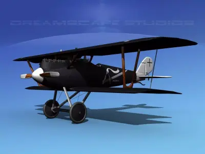 Pfalz DIII Historic Fighter V12 3D model