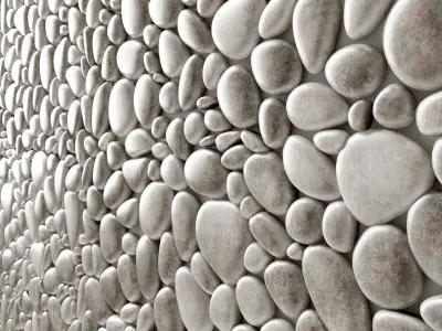 Pebble panel many part n2 3D model