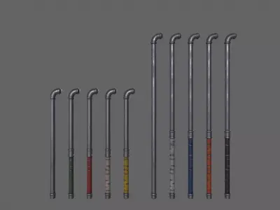 PBR Pipe Weapon V1 Low-poly 3D model