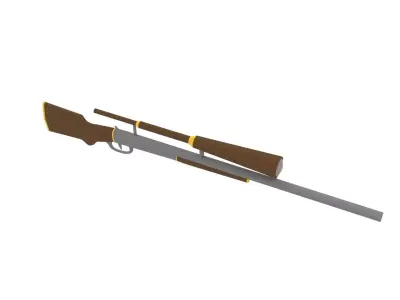 Low Poly Western Sniper Free low-poly 3D model