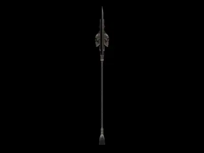 Skull Axe Low-poly 3D model