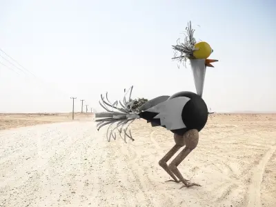 Ostrich Fantasy 3D Character model design  3D model