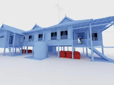 Kampong house 3D model