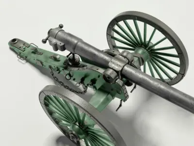 Civil War Cannon Free 3D model