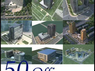 Office Building Collection 50 items Vol6 3D model