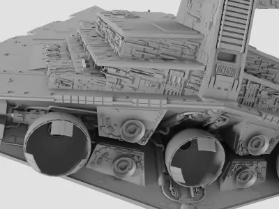 Imperial 1 Star Destroyer Star Wars - High detail level 3D model 3D model