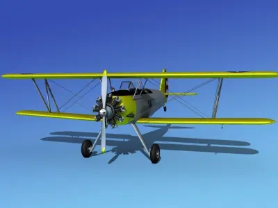 Stearman PT-17 Kaydet V07 3D model