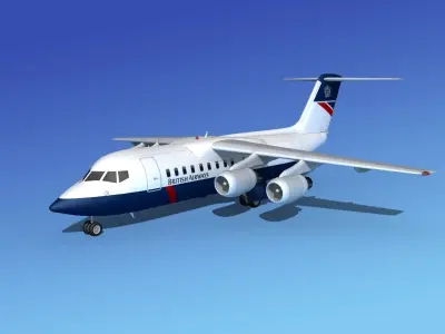 BAe 146-200 British Airways 3D model