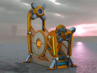 MARS Sci-fi Modular Kit Vol-3 Low-poly 3D model