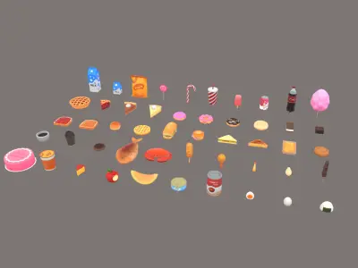 Low Poly Food Pack 3 Low-poly 3D model