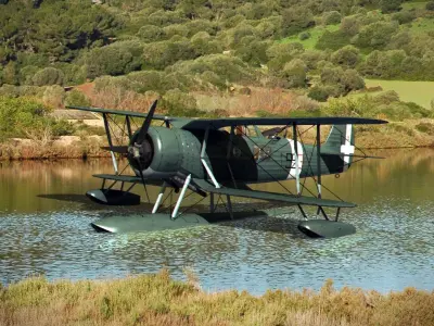 RO43 on board VITTORIO VENETO Low-poly 3D model