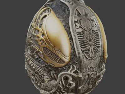Realistic high quality Alien Egg PBR 3D model purchase