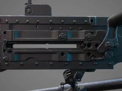 M2 Browning 50 CAL Machine Gun HQ 3D model