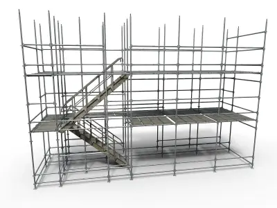 Scaffolding Low-poly 3D model
