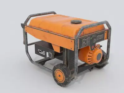 Portable Generator Low-poly 3D model