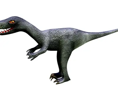 Raptor dinosaur Low-poly 3D model