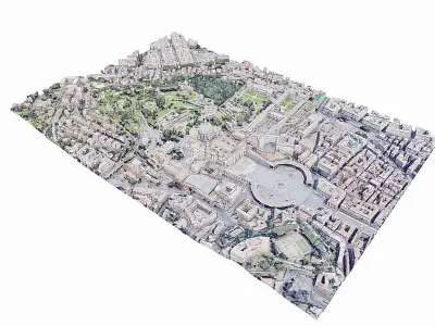 Vatican City-state Low-poly 3D model