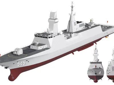 Type 054B guided missile frigate  Peoples Liberation Army Navy 3D model