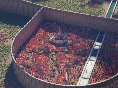 Attack on Titan Shiganshina District Low-poly 3D model