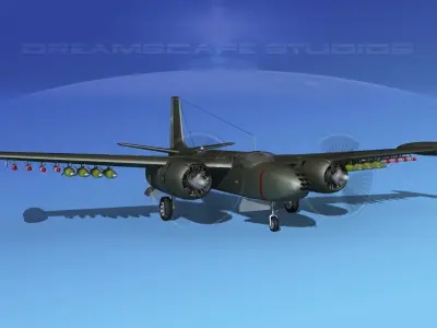Douglas A-26K Invader Chile 3D model