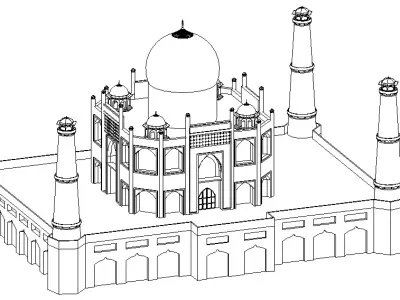 TAJ MAHAL REVIT MODEL 3D model