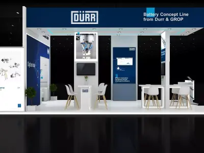 15mtr x 6mtr expo stall 3side open Exhibition Stand Design Free 3D model