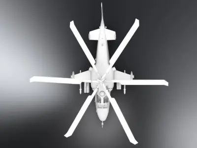 Kamov Ka 52 Scale model 3D print model