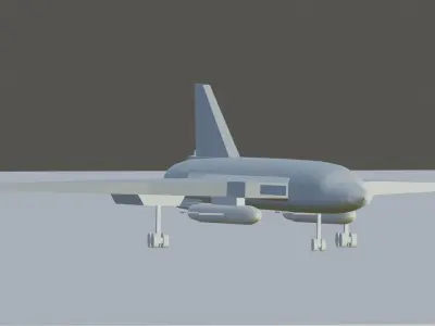 Long range supersonic bomber Nu-22 3D print model