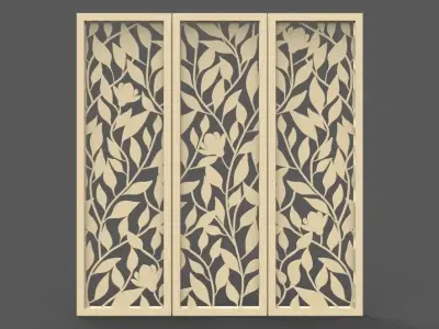 MAGNOLIA LEAVES PANEL Free 3D print model