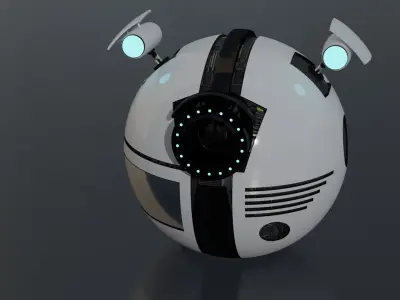 Robot futuristic Free low-poly 3D model