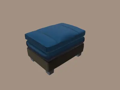 Hand painted pouf for games Free low-poly 3D model
