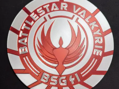 Battlestar Valkyrie BSG 41 Wall Plaque 3D print model