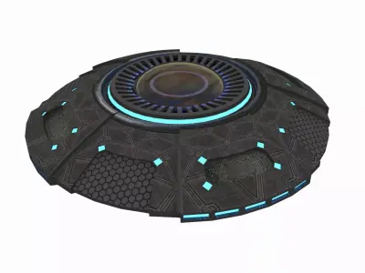 ALIEN UFO SPACESHIP Low-poly 3D model