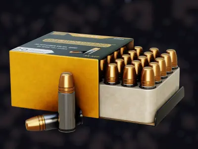 NZ Ammo 45 ACP KV-14R Low-poly 3D model