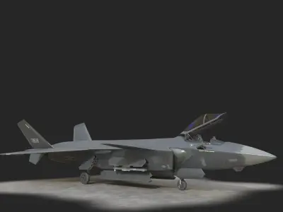 J20 stealth fighter j20 J20 J-20 Jian20 Chengdu Low-poly 3D model