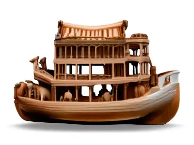 Noahs Ark LowPoly 3D Model Low-poly 3D model