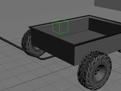 garden cart 3D model