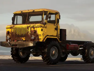 Truck Levo 66 - Unreal Engine Project Low-poly 3D model