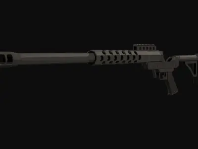 RN-50 Low Poly rifle Low-poly 3D model