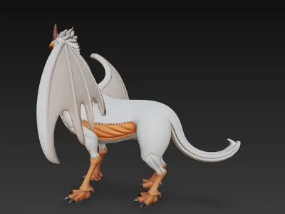 Hippogriffs Realistic 3D Model Basic - Low Poly Realistic Low-poly 3D model