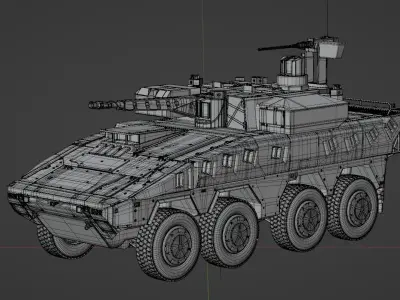 Boxer MRAV High-poly 3D model