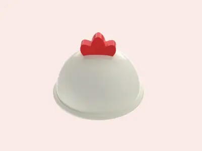 Chicken Hat Cute  Low-poly 3D model