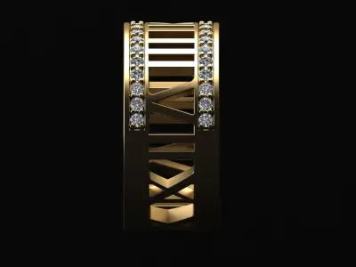 Rome Number Ring 3D print model