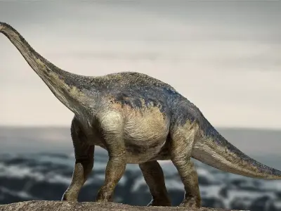 argentinosaurus Rigged 3D model Low-poly 3D model