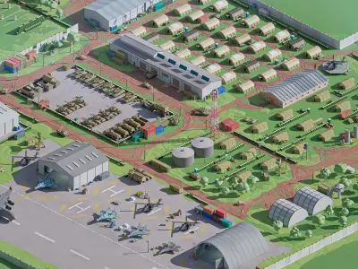 Military 2 Low-poly 3D model