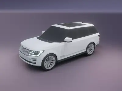 Range Rover 2020 low poly 3D model model Low-poly 3D model